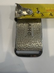 925 Sterling Silver Vintage Hammered Finish Belt Buckle Monogram AMC 17g