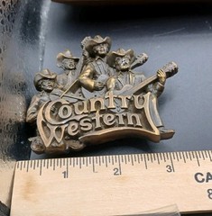 Vintage Bergamot Western Country Music Cowboy Belt Buckle