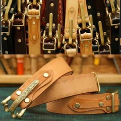 Vintage Littleton Cavalry Belt Buckle Leather Craft Clasp Hook Buckle for Men