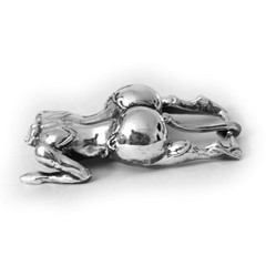 Woman Body Back Side Erotic Sterling Silver Belt Buckle