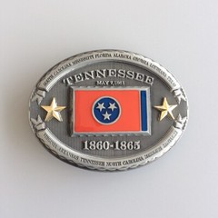 Vintage Oval Tennessee Flag Belt Buckle Gurtelschnalle Boucle de ceinture