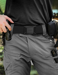 JUKMO Stretch Tactical Belt for Medium-for Waist 36&Prime;-42&Prime;(Length 49&Prime;), Black