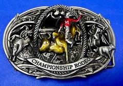 Championship Rodeo Bull Riding Rider Champion Trophy Award Cowboy Belt Buckle
