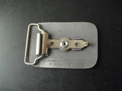 Vintage White Hall Mutual Insurance Company Belt Buckle 3 1/4&Prime; Wide