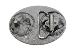 Men Native Cowboy Western Metal Buckle Antique Vintage Gold Buffalo Indian Bull