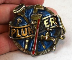 1982 Great American Chicago Buckle Company Plumber Belt Buckle