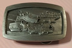 Vintage NOS CAT Road Builders Belt Buckle Caterpillar Heavy Equipment 1992