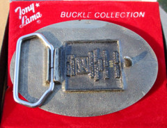 TONY LAMA Stage Coach Wagon Wheel Series Belt Buckle FIRST Edition Limited #988