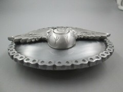 vintage von dutch flying eyeball biker belt buckle