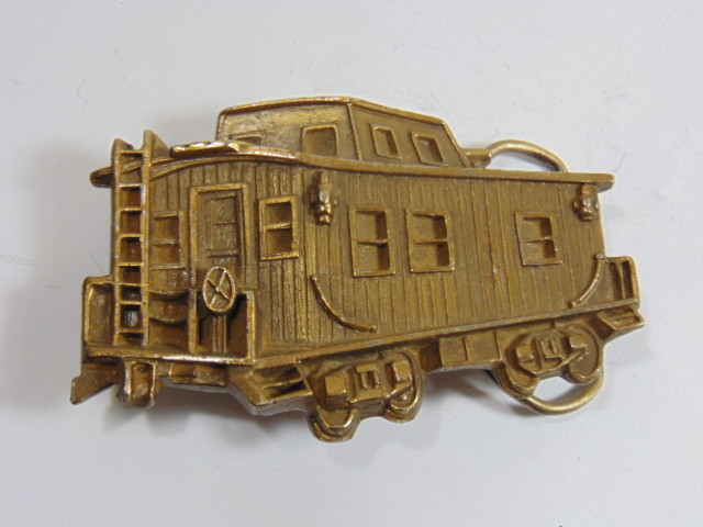 Vintage Collectible Limited Edition Railroad Train Caboose Belt Buckle 1970s