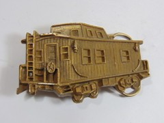 Vintage Collectible Limited Edition Railroad Train Caboose Belt Buckle 1970s
