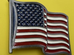 Classic American Flag Stars And Stripes Metal Belt Buckle Red White Blue USA