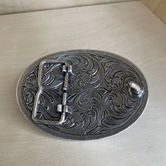ANDWEST Belt Buckle MenEagle American Flag Roped Border Painted Antique Silver