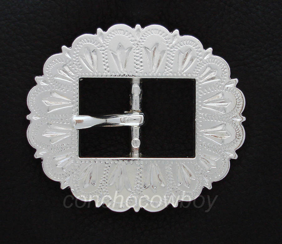 WESTERN HEADSTALL BRIDLE SADDLE BRIGHT SILVER CART BUCKLE 5/8&Prime;