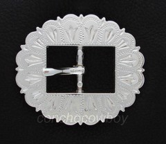 WESTERN HEADSTALL BRIDLE SADDLE BRIGHT SILVER CART BUCKLE 5/8&Prime;