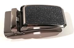 Shiny glitter black silver Metal buckle for belt used not bad!