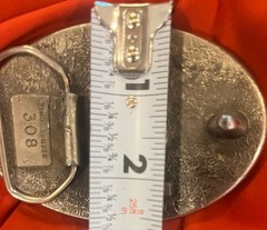 Vtg Oilfield Blank Personalized Banner 1981 Metal Belt Buckle Great American USA