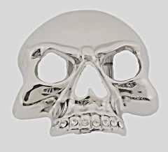 Skull Belt Buckles Men Pirate Skeleton Silver Metal Tribal Gothic Tattoo Bling