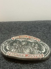Vintage Great American Wild West Boot Hill Frontier Justice Belt Buckle 4233