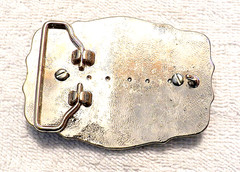 VINTAGE STOCK BELT BUCKLE NEVER WORN SHRINER SYMBOLS HARD HAT BUCKLES TO BB6