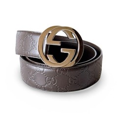 GUCCI Pre-Owned 411924 sima Interlocking Leather Belt