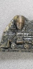VTG 1977 Capt Hawks Sky Patrol General Steam Locomotive Train Belt Buckle Up 5