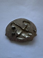 Metal Black And Silver Toned Eagle Belt Buckle