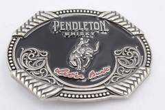 Pendleton Whisky Western Belt Buckle Let&rsquo;er Buck Montana Silversmiths 2020
