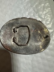 SILVER (IN COLOR) MASON Metal Belt Buckle