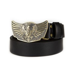 Brass belt buckle Eagle with sword, heraldic eagle, sword winged heraldry falcon