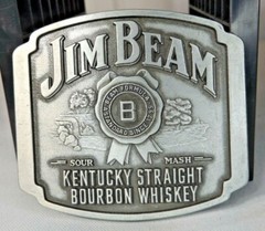 NEW Jim Beam Sour Mash Kentucky Straight Bourbon Whiskey Pewter Belt Buckle