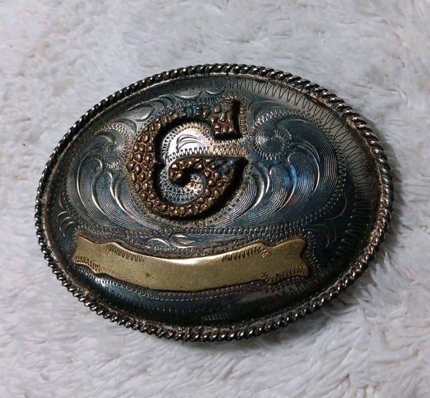 Men’s Western Belt Buckle Alpaca Mexico « G »