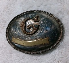 Men’s Western Belt Buckle Alpaca Mexico « G »