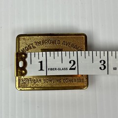 Vintage Bowling League Belt Buckle ABC Award Brass RARE Most Improved Average