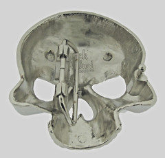 Skull Belt Buckles Men Pirate Skeleton Silver Metal Tribal Gothic Tattoo Bling