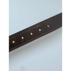 Wrangler Dark Brown American Bison Leather Belt • Silver Buckle Size 38