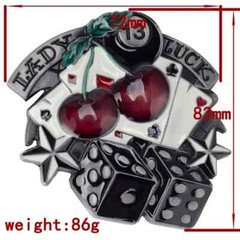 New Gambling Dice Belt Buckle 13 Point Lady Luck Woman Belt Buckle