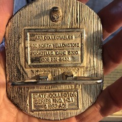 Seaside California (state collector series) belt buckle 1987 Silver Plate