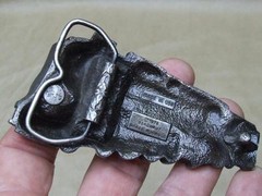 VTG 1978 Bergamot Brass Works Locomotive Train Belt Buckle Matching &rsquo;87 Keychain