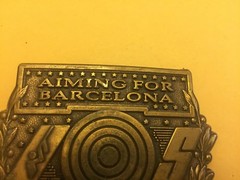 AIMING FOR BARCELONA SHOOTING TEAM 1992 BELT BUCKLE BX-BB1