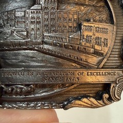 Vintage 1990 Coors Brewery Beer Americana Belt Buckle Bergamot Made in USA