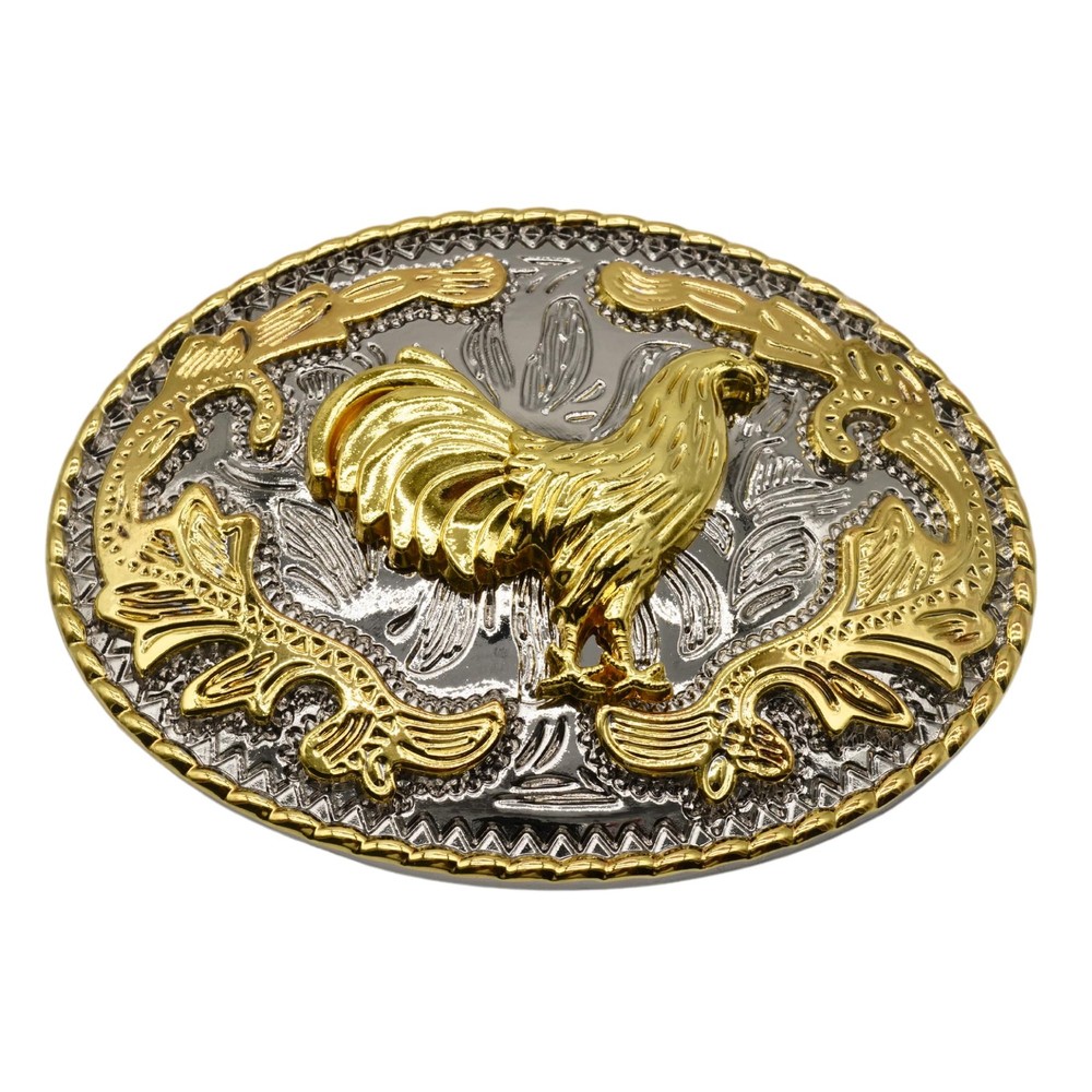 Rooster Gold Tone Western Belt Buckle for Men, Cool Cowgirl & Rodeo Styles