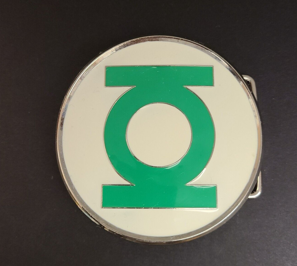 DC Comics Green Lantern Belt Buckle Silver White Green