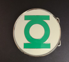 DC Comics Green Lantern Belt Buckle Silver White Green