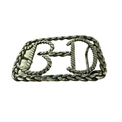 Vintage Unbranded Handmade Braided B-D B & D BD Metal Belt Buckle