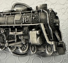 Vintage 1978 Bergamot Brass Works Locomotive Train Belt Buckle 1002 K-39