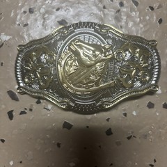 Rock Bull Ride Rodeo Cowboy Texas Western Shine Belt Buckle