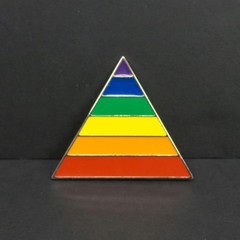 Rainbow Triangle Belt Buckle Pride Chrome Plated New