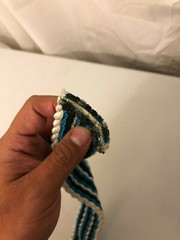 New Nylon braided Men Women Belt White Black Blue 48in Handmade No Buckle