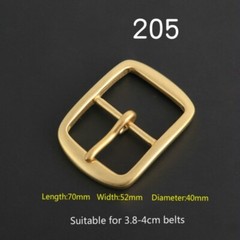 2x Solid Brass Pin Buckle for Men Leather Belt Replacement Straps Accessory Chic
